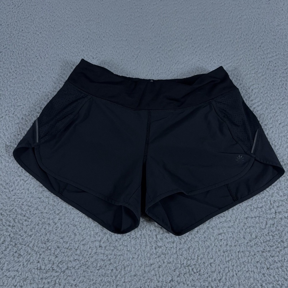 Athleta Track This Run Shorts Womens XS Black 3" Lined Running Athletic Gym Yoga